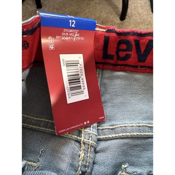 Levi's Boys Youth Jeans  511 Slim Flex Stretch Denim‎ Blue Jeans Size 12 NWT - Picture 9 of 12